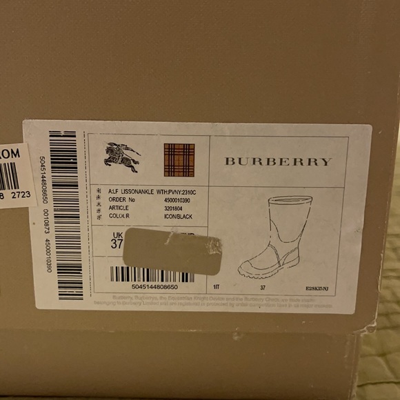 Burberry Rubber Rain Boots - Picture 7 of 9